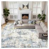 12x15 Area Rug: Washable Blue