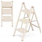 3-Step Stool Ladder   330 LBS, Cream