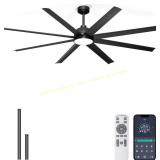 72" Ceiling Fan with Light - DC Black