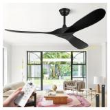 ABZ 52-in Ceiling Fan, Remote, No Light