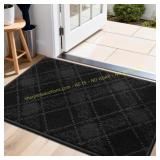 COSY HOMEER Non-Slip Door Mat, 20x32, Black