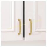 Goldenwarm 10 Pack 3" Brushed Brass Pulls