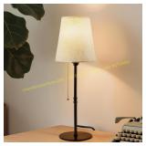 Vintage Fabric Table Lamp - Linen Shade