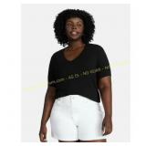 Terra & Sky Women s Plus V-Neck Tee Sz 4X