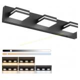 SineRise 3-Light Vanity Fixture, Matte Black