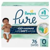Pampers Pure Baby Diapers Size 0 (