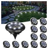 SOLPEX Solar Ground Lights, 12 Pack Cool White