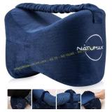 Navy Knee Pillow for Side Sleepers - Memory Foam,