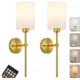 Battery Operated Wall Sconces, 2-Pack, RGB