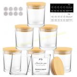 CONNOO 8 Pack 14 OZ Glass Candle Jars
