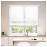 DEZ Cordless Faux Wood Blind 32x48 White
