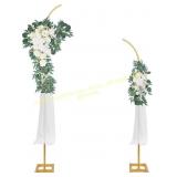 Metal Wedding Arch Backdrop 2, Gold 7.2/6ft