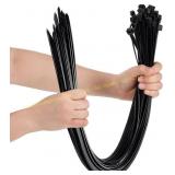 Nuanchu 100 Pcs 36" Black Zip Ties for Outdoor