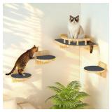 XiaZ Cat Wall Shelves: 3 Wide Perch Steps