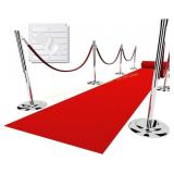 EZLucky Red Carpet Runner 2.6X30ft 130GSM Felt