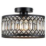 Rpzloila Crystal Ceiling Light, Flush Mount