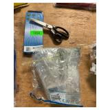 Pinking Shears & stretchy plastic clear balloons