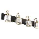 Ralbay LED Vanity Lights Matte Black 4-LED