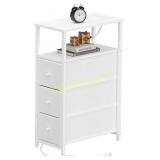 TUTOTAK Night Stand with Charging Station