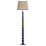 Navy Wood Floor Lamp, 14x14x59, Tapered Shade