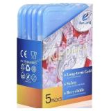 5 Pack Slim Ice Pack Bricks Reusable