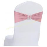 Joccun Spandex Chair Sashes Dusty Pink
