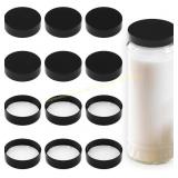 INCREWAY 12Pcs Bottle Lids, 58mm Black Caps