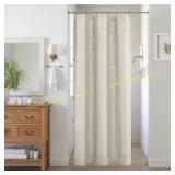 KOUFALL Linen Shower Curtain Liner, Tan 36x72