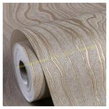 Gold Khaki Wood Peel & Stick Wallpaper