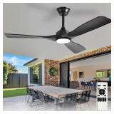 Depuley 52" Ceiling Fan with Light, Black
