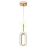 Gold Ring Crystal Chandelier with LED Dimmer