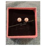 Vintage Pearl Earrings w/Silver Backs