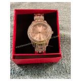 Womens Silver Diamond Stoned Watch