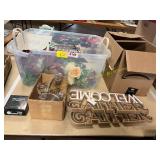 Artificial Flowers, Vases, Candlesticks, Etc