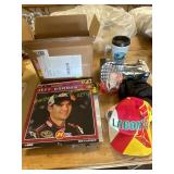 Jeff Gordon colanders, cowboys plastic mug, & misc