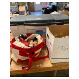 USA Mickey bag, box of toys, & tote locker