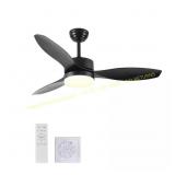 52" Matte Weathered Grey Ceiling Fan with LED