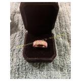 Ladies Multi Stone Gold Plated Ring Size 6
