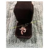 Ladies Size 6 Red Snake Ring