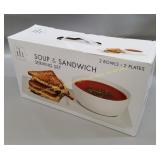 New Inspired Home Soup & Sandwich Serving Set