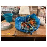Dishes, Wreath, Lamp, Etc