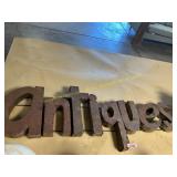 Metal Antiques Sign