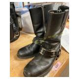 10 1/2 leather motorcycle boots