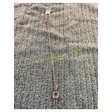 Ladies 20in Fishtail Inlaid Pendant Necklace