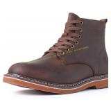 SUREWAY Men s 6" Leather Size 10 Ankle Lace-Up Boo