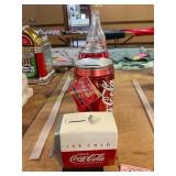 Coca Cola can tin, glass 1.5 bottle, & more
