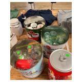 Coca dollar tins, glass wear, & more