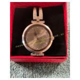 Jessica Simpson Silver Rose Gold Diamond Watch
