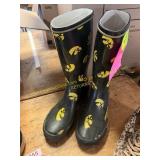 Rain Boots Size 8 w/ IA Tigerhawk Pattern