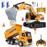 Remote Control Excavator & Dump Truck Toy Set